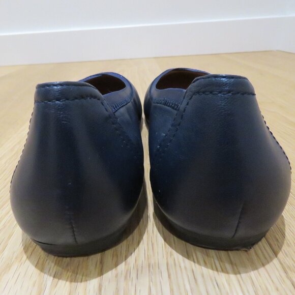 VIONIC Caroll Leather Comfort Slip On Ballet Flats Shoes in Navy - Size US 8 - Picture 10 of 13